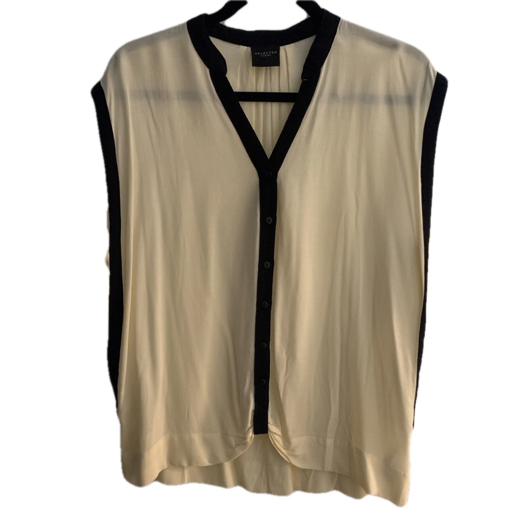 Anthropologie Selected Femme Ivory Blouse